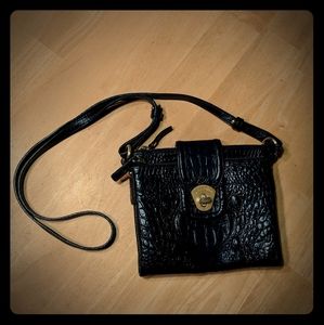 BRAHMIN MOJITO Croc Leather Crossbody Organizer